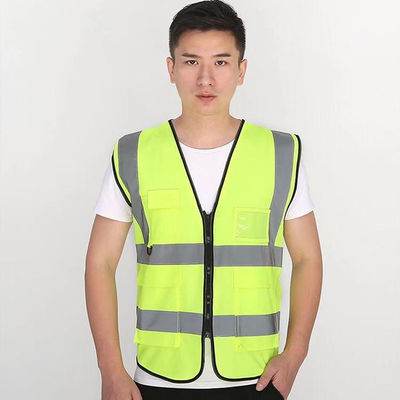 Жилет безопасности логотипа оптовой куртки жилета безопасности SJV01 изготовленный на заказ работает отражательная одежда безопасности