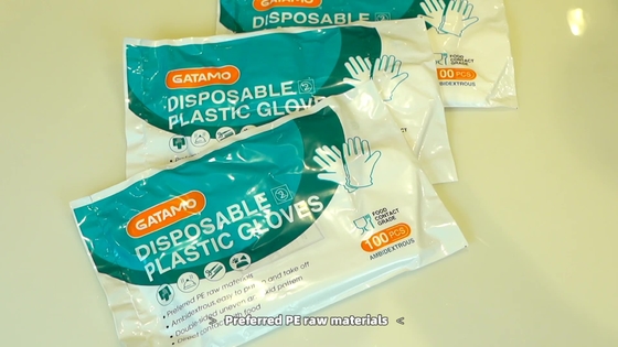 Детей качества еды кухни HDPE Gatamo перчатки PE дешевых универсальных устранимых ясных прозрачных